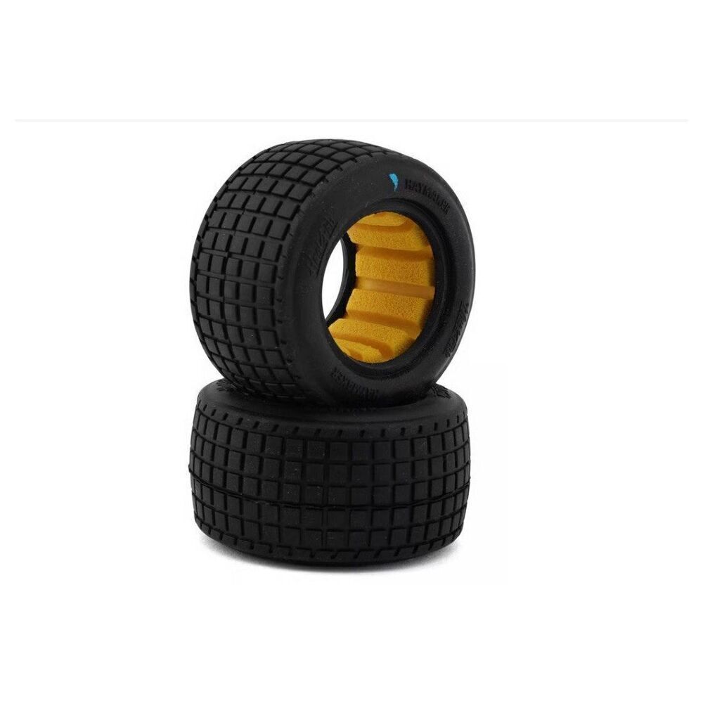 HackFab Losi Mini Haymaker Mini Oval Rear Tires w/Foam Inserts-2, HFB06003. New!